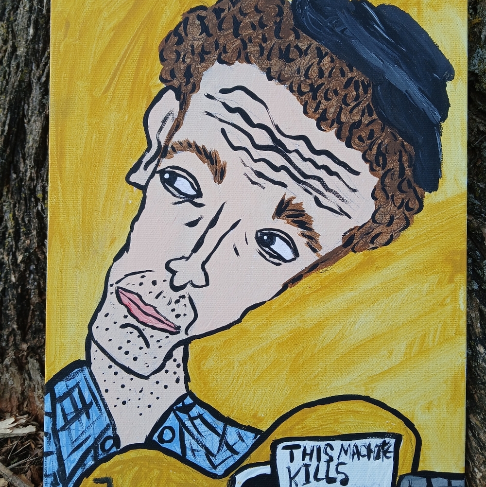 Woody Guthrie Portrait Painting - Picture 7 of 11